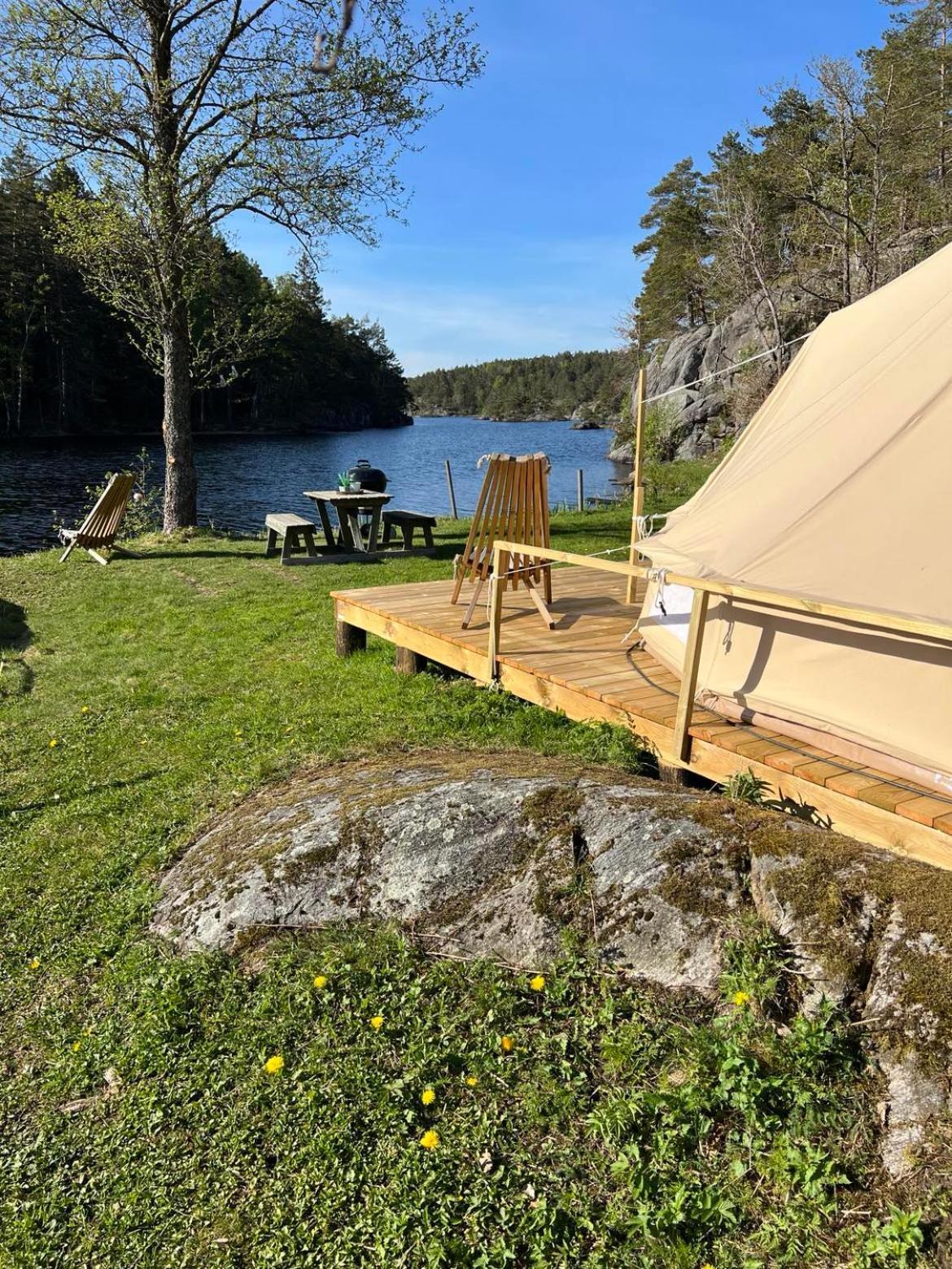 Hommen Gard Glamping Hotell Risør Exteriör bild